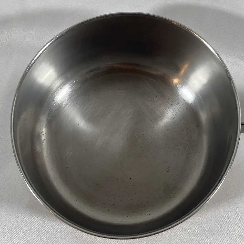Revere Ware 1 Qt Quart Copper Bottom Sauce Pan Boiler Insert Lid Stainless Steel